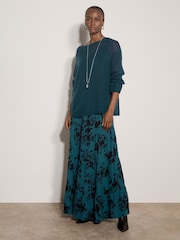 Apricot Blue Lightweight Brushed Oversized Jumper - Image 5 of 5