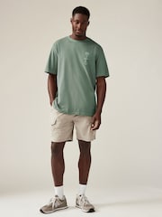 Green Sun 100% Cotton Back Print Beach Graphic T-Shirt - Image 2 of 8