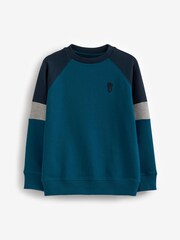 Petrolblau - Langärmeliges Raglan-Crew-Sweatshirt (3-16Jahre) - Bild 1 von 2