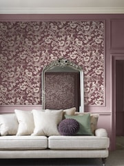 Laura Ashley Pale Blackberry Purple Summerhill 10M Wallpaper - Image 1 of 4