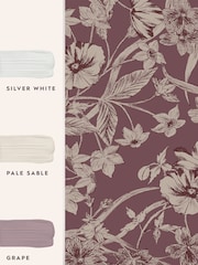 Laura Ashley Pale Blackberry Purple Summerhill 10M Wallpaper - Image 4 of 4