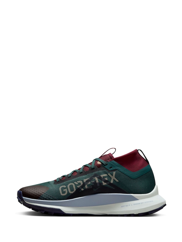 Nike Green/White React Pegasus Trail 4 Gore-Tex Running Trainers - Image 4 of 12