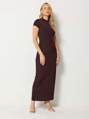 Long Tall Sally Brown Sparkle Maxi Dress - Image 1 of 6