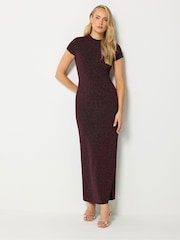 Long Tall Sally Brown Sparkle Maxi Dress - Image 2 of 6