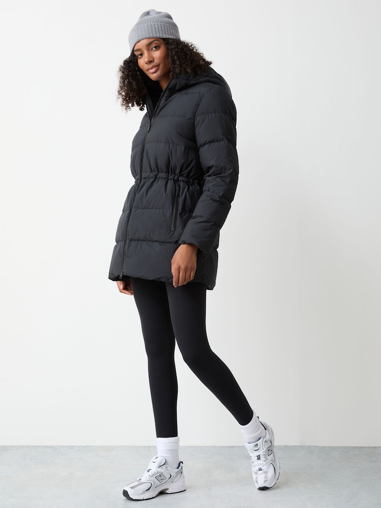 Jack Wolfskin Black Frozen Palace Longline Puffer Jacket - Image 2 of 4 Jack Wolfskin Black Frozen Palace Longline Puffer Jacket - Image 2 of 4