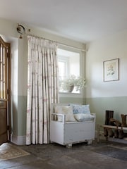 Shabby Chic by Rachel Ashwell® Pink Yellow Floral Trellis Made to Measure Curtains - Image 2 of 9