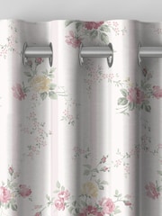 Shabby Chic by Rachel Ashwell® Pink Yellow Floral Trellis Made to Measure Curtains - Image 5 of 9