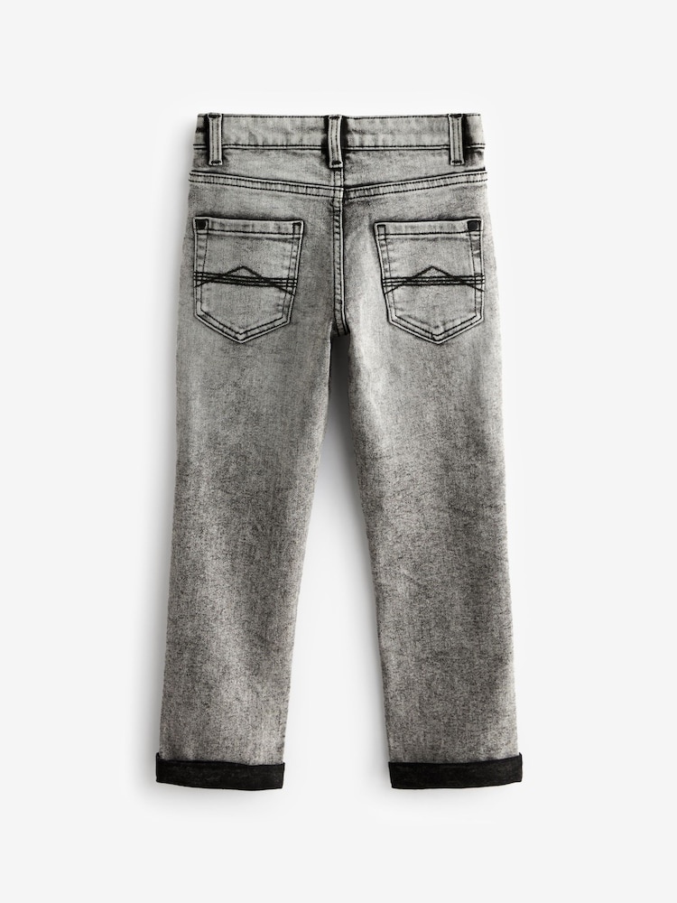 Light Grey Regular Fit Cotton Rich Stretch Jeans (3-17yrs) - Image 2 of 3