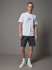 White Hokusai Mountain Artist Licence 100% Cotton T-Shirt - Image 3 of 9