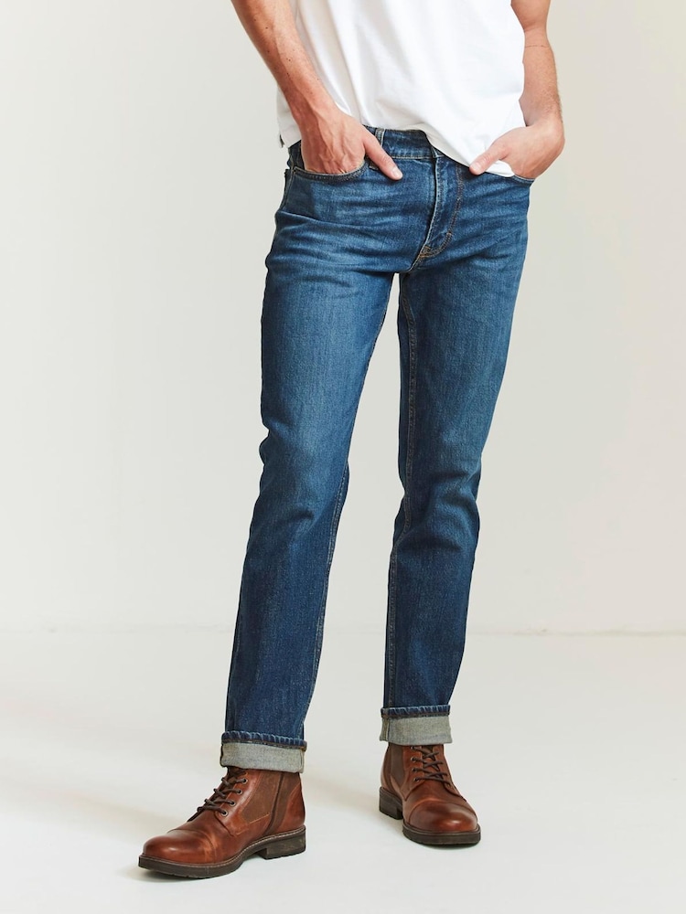 FatFace Blue Slim Mid Wash Jeans - Image 1 of 7