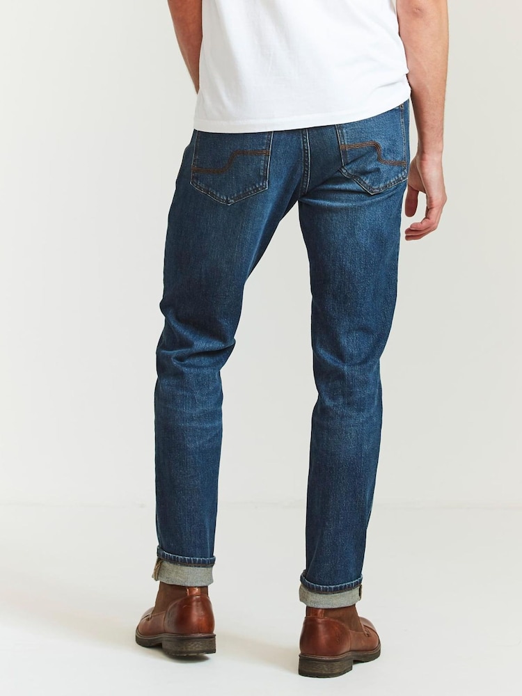 FatFace Blue Slim Mid Wash Jeans - Image 2 of 7