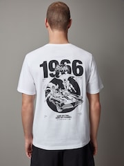 White Batman 100% Cotton License T-Shirt - Image 1 of 8