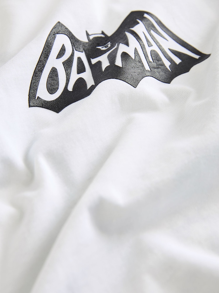 White Batman 100% Cotton License T-Shirt - Image 8 of 8
