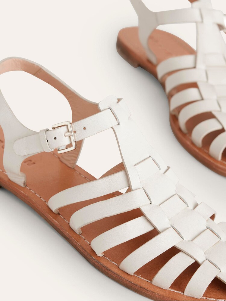 Boden White Traditional Fisherman Sandals - Image 5 of 5