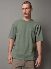 Green Keith Haring Artist Licence 100% Cotton T-Shirt - Image 3 of 8