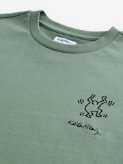 Green Keith Haring Artist Licence 100% Cotton T-Shirt - Image 7 of 8
