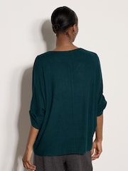 Apricot Green Soft Touch Oversized Batwing Top - Image 2 of 4