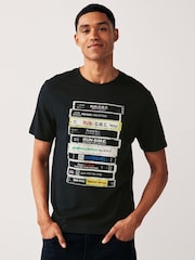 Black Run DMC Regular Fit Band Graphic 100% Cotton T-Shirt - Image 1 of 7