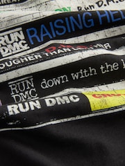 Black Run DMC Regular Fit Band Graphic 100% Cotton T-Shirt - Image 6 of 7