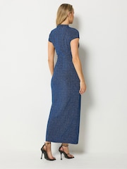 Long Tall Sally Blue Sparkle Maxi Dress - Image 3 of 6