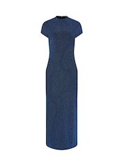 Long Tall Sally Blue Sparkle Maxi Dress - Image 5 of 6
