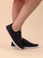 Lunar Leather Plimsolls - Image 1 of 6