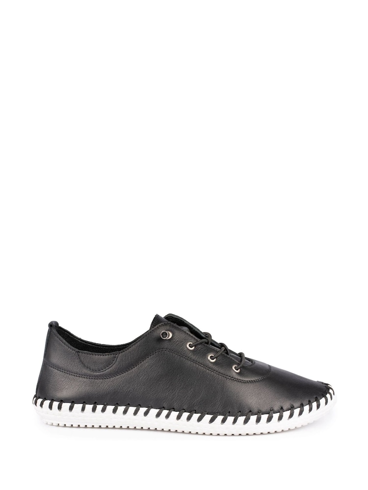 Lunar Leather Plimsolls - Image 2 of 6