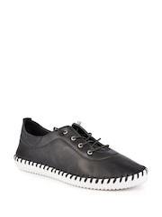 Lunar Leather Plimsolls - Image 3 of 6