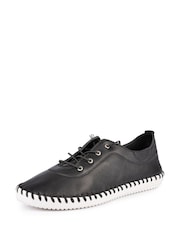 Lunar Leather Plimsolls - Image 4 of 6