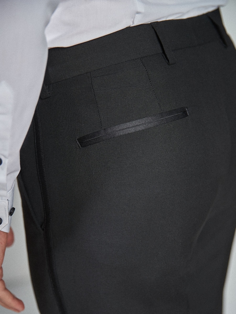 Tape Detail Regular Fit Tuxedo Suit Trousers - Image 4 of 10
