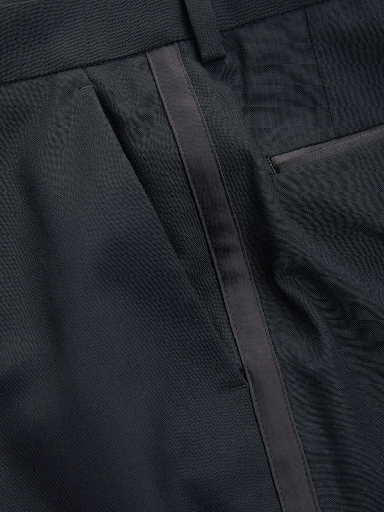 Tape Detail Regular Fit Tuxedo Suit Trousers - Image 8 of 10