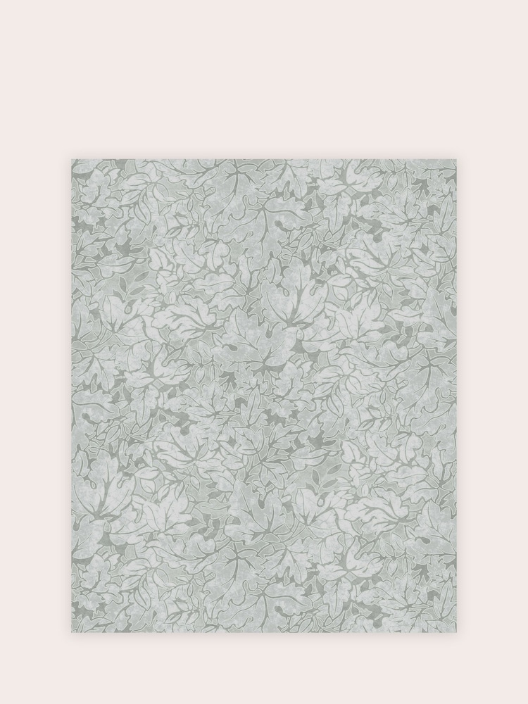 Laura Ashley Mineral Green Corrina Leaf A4 Wallpaper Sample - Image 2 of 2