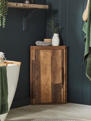 Natural Bronx Oak Effect Corner Small Cupboard - Image 1 of 5