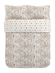 Sanderson Damson & Cobalt Moat Birds Floral 180 Thread Count Duvet Cover & Pillowcase Set - Image 4 of 4