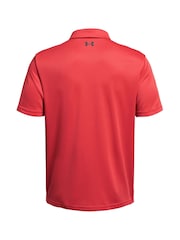Under Armour Red/Grey Navy/Golf Tech Polo Shirt - Image 5 of 5