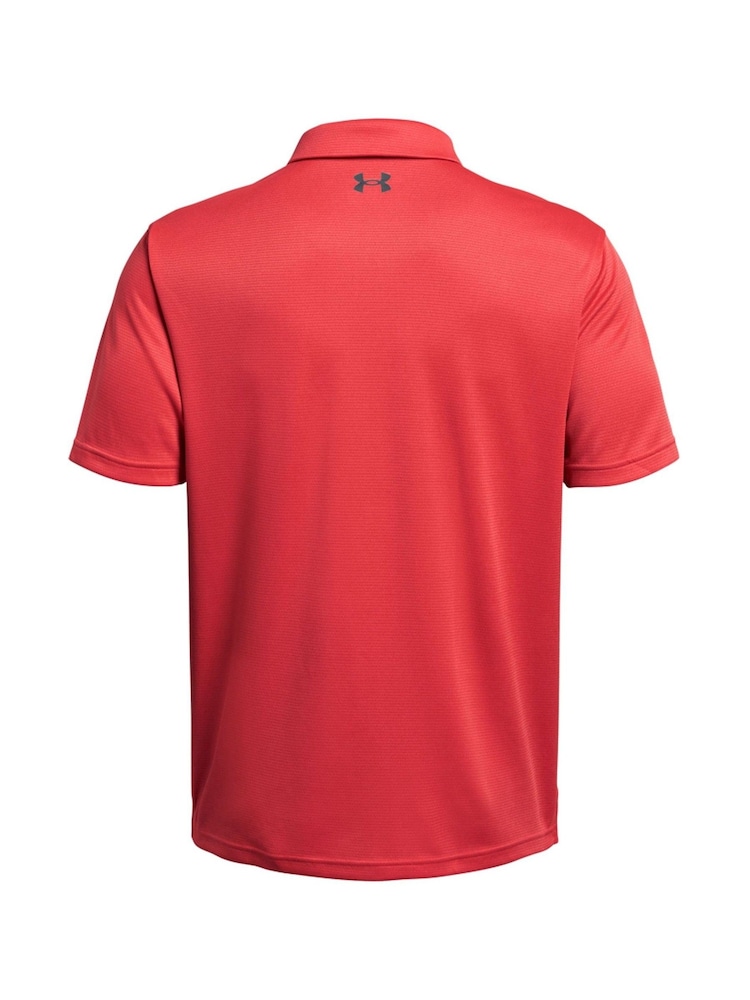 Under Armour Red/Grey Navy/Golf Tech Polo Shirt - Image 5 of 5