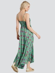 South Beach Green Strappy Maxi Dress With Frill - Image 2 of 6