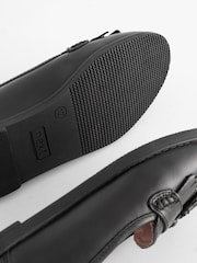 Black Standard Fit (F) School Leather Tassel Loafers - Image 5 of 5