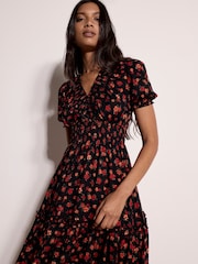 Minivestido fruncido con estampado floral de Apricot - Imagen 5 de 5