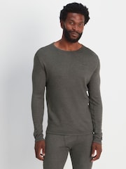 Tog 24 Dark Grey Marl Meru Thermal Crewneck Sweatshirt - Image 1 of 8