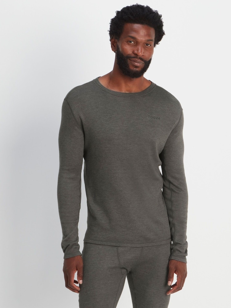 Tog 24 Dark Grey Marl Meru Thermal Crewneck Sweatshirt - Image 1 of 8