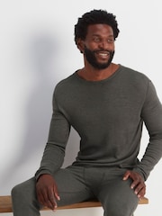 Tog 24 Dark Grey Marl Meru Thermal Crewneck Sweatshirt - Image 6 of 8