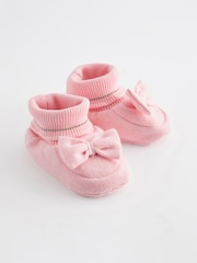 Baker by Ted Baker Baby Girls Multi Knitted Booties Gift Set 2 Pack - Image 4 of 8