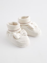 Baker by Ted Baker Baby Girls Multi Knitted Booties Gift Set 2 Pack - Image 5 of 8