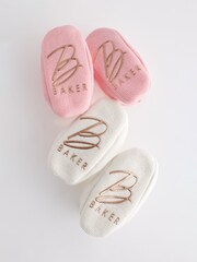 Baker by Ted Baker Baby Girls Multi Knitted Booties Gift Set 2 Pack - Image 8 of 8