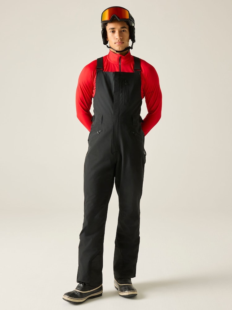 Dare 2b Black Twin Tip Bibbed Salopettes Trousers - Image 1 of 9 Dare 2b Black Twin Tip Bibbed Salopettes Trousers - Image 1 of 9