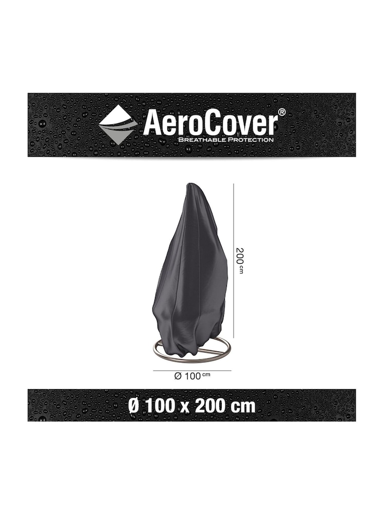 Pacific Black Aerocover Hanging Egg Chair Cover 100x200cm - Image 2 of 3