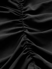 Black One Shoulder Ruched Top - Image 6 of 6
