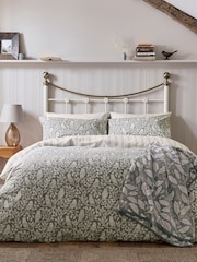 Helena Springfield Silver Owls 100% Cotton Duvet Cover & Pillowcase Set - Image 2 of 5