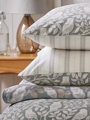 Helena Springfield Silver Owls 100% Cotton Duvet Cover & Pillowcase Set - Image 4 of 5